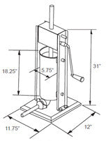 Economy Hand Crank Sausage Stuffer