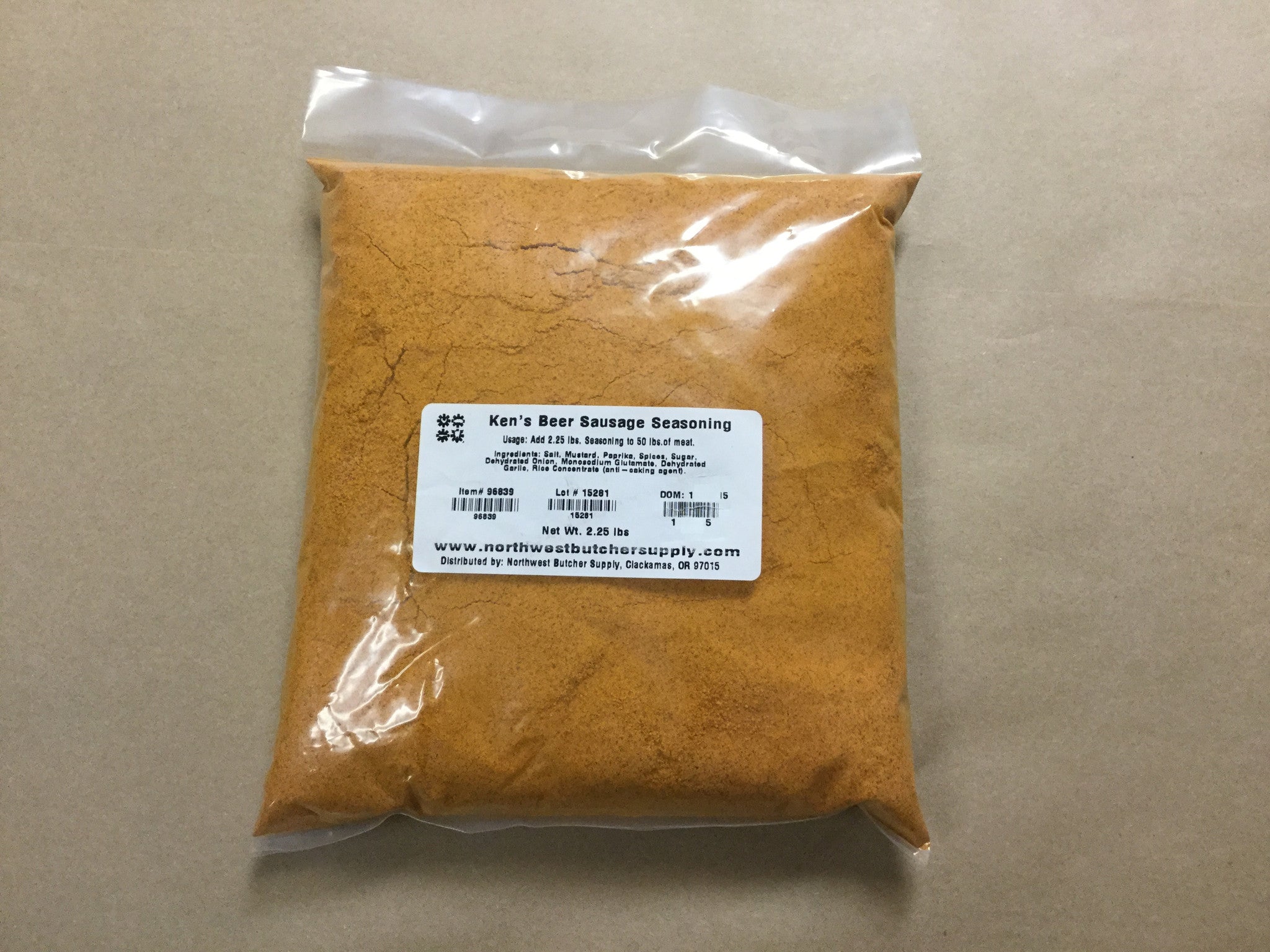Ken's Beer Sausage Seasoning (2.25 lb pack)